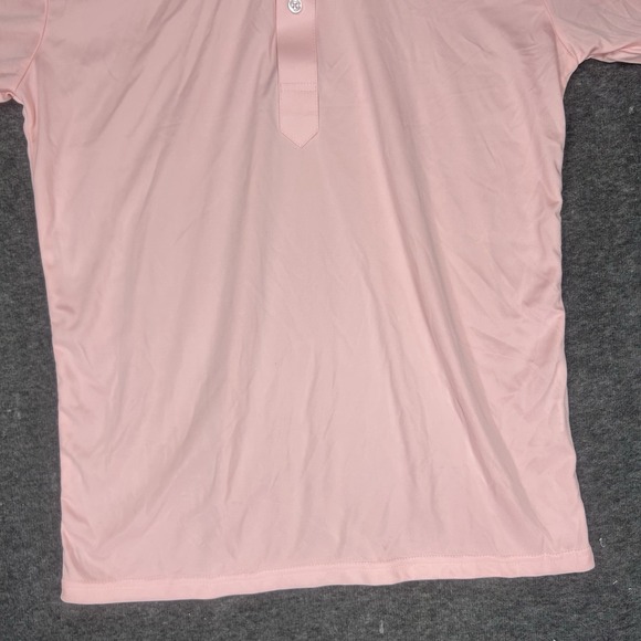 Collars and Co Polo shirt Mens S Pink Solid Stretch Spread Dress Collar - Picture 3 of 10